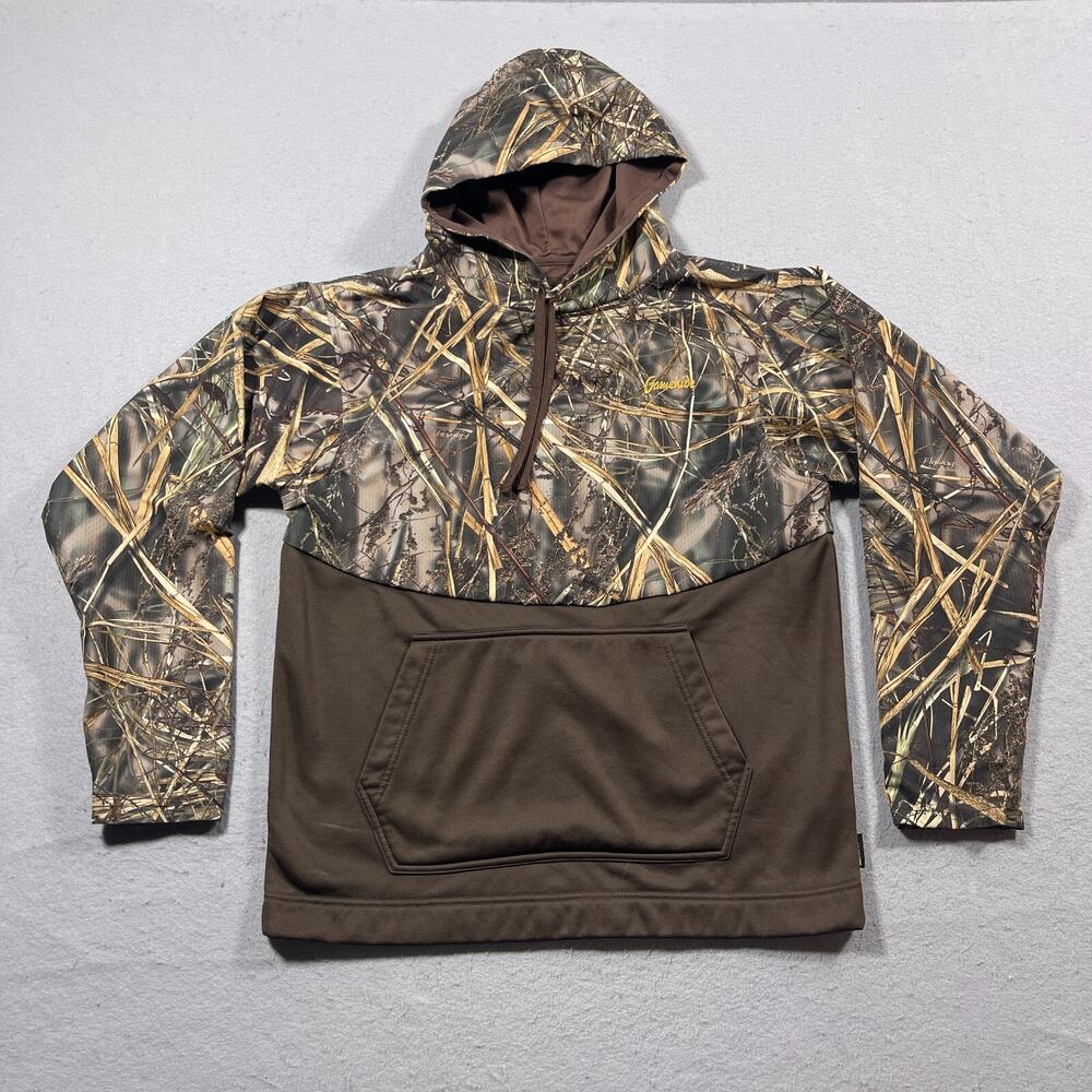 Gamehide Hoodie Men M Camo Pullover Kangaroo Pocket Brown Realtree Flyway Fall F